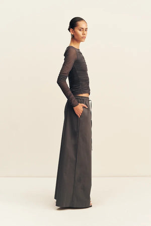 Shona Joy Campbell Wide Leg Drawstring Pant | Shadow