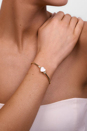 Liberte Myra Heart Bangle | Gold
