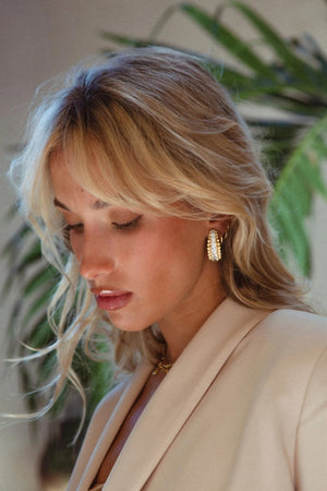 Mountain & Moon Marilyn Earrings | Gold