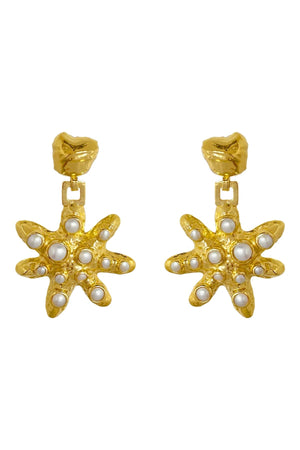 Mountain & Moon Pari Earrings | Gold