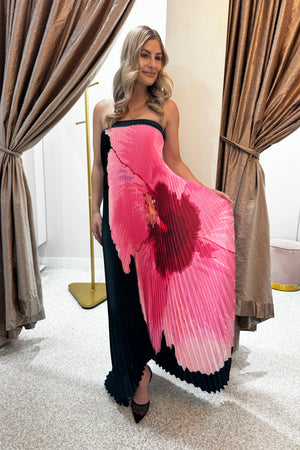 L'idee Bisous Strapless Gown | Hibiscus Midnight