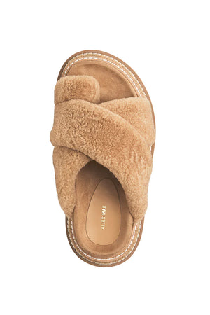 Alias Mae Venga Platform Slide | Fawn Shearling