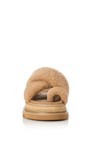 Alias Mae Venga Platform Slide | Fawn Shearling