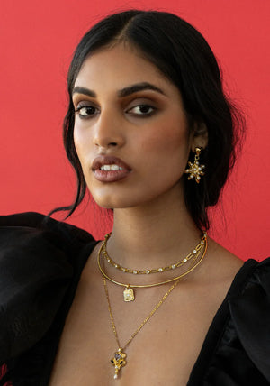 Mountain & Moon Priya Necklace | Gold