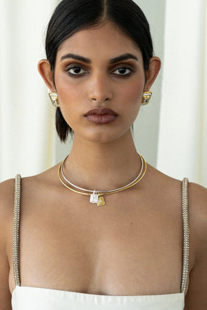 Mountain & Moon Archana Earrings | Gold