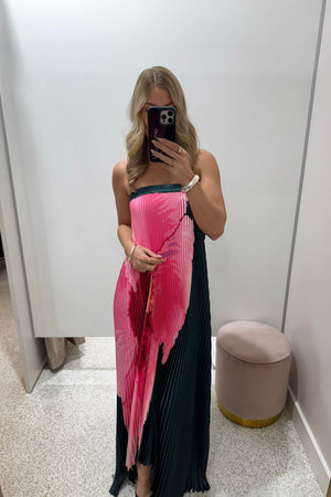 L'idee Bisous Strapless Gown | Hibiscus Midnight