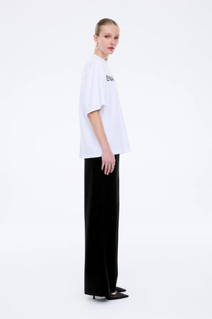 Ena Pelly Chloe Oversized Core Logo Tee | White