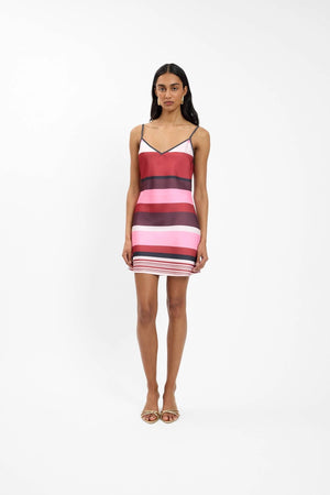 By Harper Lu Biax Mini Dress | Fuschia Stripe