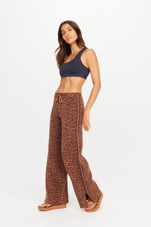 The Upside Malawi Tia Knit Pant | Leopard || PRE-ORDER ETA 17/01/2028