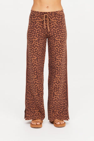 The Upside Malawi Tia Knit Pant | Leopard || PRE-ORDER ETA 17/01/2028