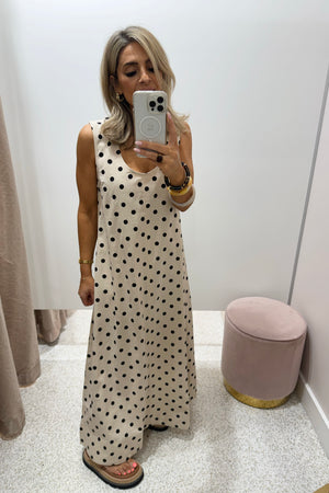 Chosen By Fifi & Annie The Luella Cotton Swing Dress | Polka Dot