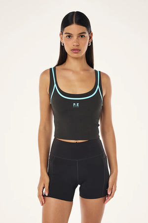 P.E Nation Forward Tank | Smokestone / Aqua