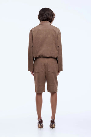 Ena Pelly Ana Suede Bomber Jacekt | Toffee