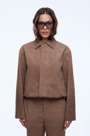 Ena Pelly Ana Suede Bomber Jacekt | Toffee