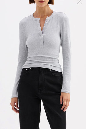 Nude Lucy Binx Long Sleeve Top | Grey Marle