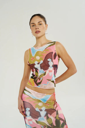 Summi Summi Mesh Boatneck Top | Wonderland