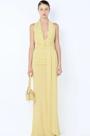 Bec + Bridge Cassis Drape Maxi Dress | Citron