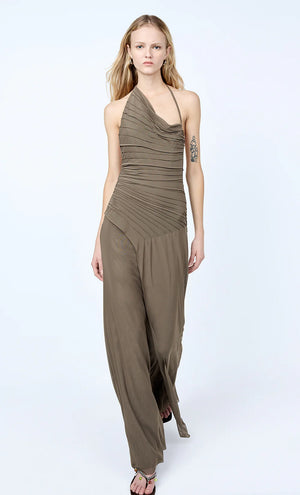 Bec + Bridge Brenna Pintuck Maxi Dress | Khaki