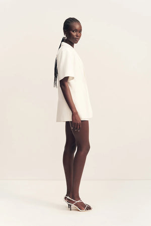 Shona Joy Felix Short Sleeve Blazer | Coconut