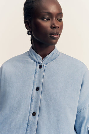 Shona Joy Elisworth Bomber Jacket | Bleached Blue