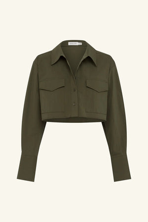 Shona Joy Campbell Patch Pocket Crop Shirt | Jungle