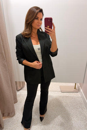 Chosen By Fifi & Annie The Pinstripe Blazer | Black
