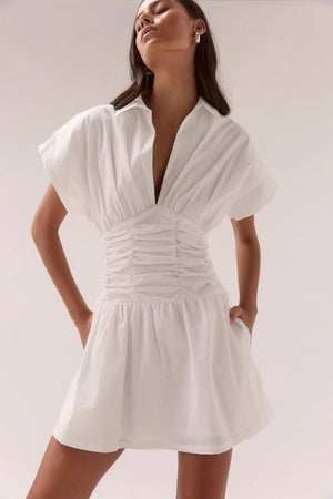 Sovere Studio Stellar Mini Dress | Chalk