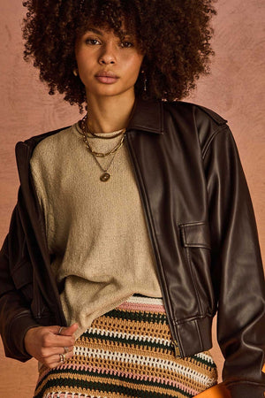 The Upside Zariah Bomber Jacket | Ebony