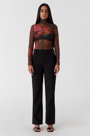 Misha Sandra Mesh Top | Wonderland / Mulberry