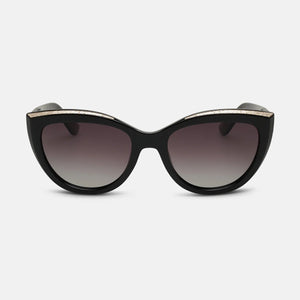 Locello Gia Sunglasses | Black / Gold Smoke