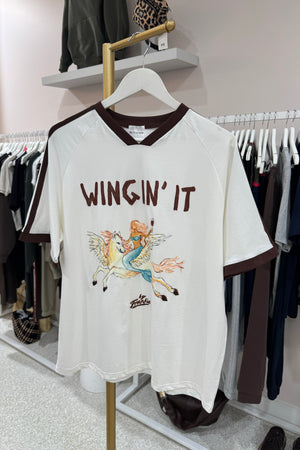Chosen By Fifi & Annie The Let's Wing It Tee | White