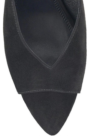 Siren Mabel Point Toe Mule | Black Suede