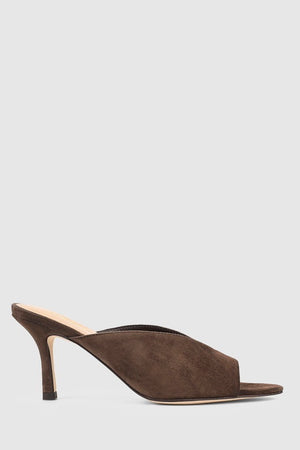 Siren Mabel Point Toe Mule | Brown Suede