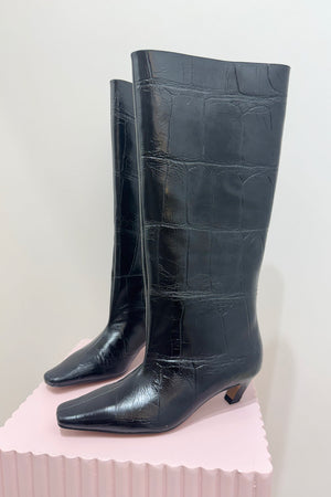 Alias Mae Crawford Boot | Black Croc