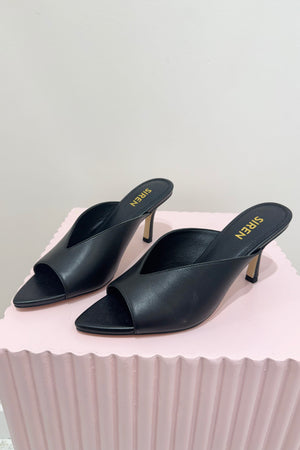 Siren Mabel Point Toe Mule | Black