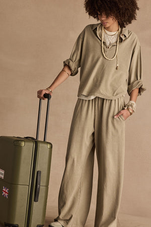 The Upside Soho Tokio Wide Leg Pant | Khaki