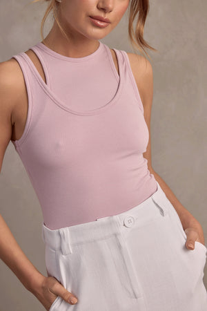 Raef The Label Mia Layered Tank | Orchid