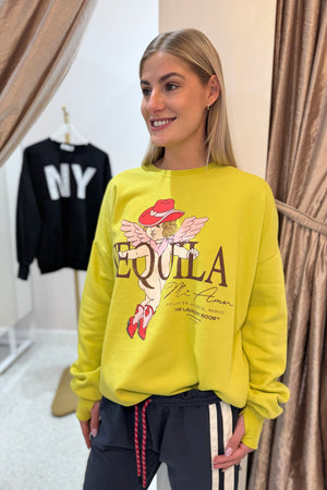The Laundry Room Tequila Mi Amor Jumper | Vinatge Neon Yellow