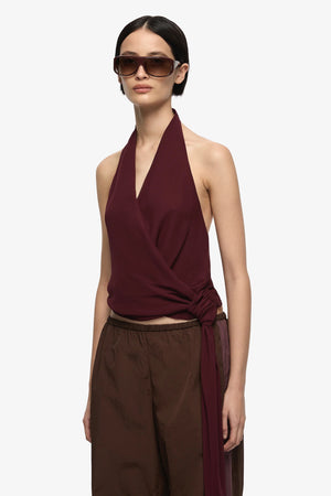 Bec + Bridge Amanda Halter Top | Raisin