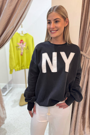 The Laundry Room Big In NY Jumper | Black Snow