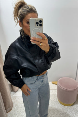 Chosen By Fifi & Annie The Annalise Faux Leather Jacket | Black || BEST SELLER RESTOCKED