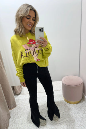 The Laundry Room Tequila Mi Amor Jumper | Vinatge Neon Yellow