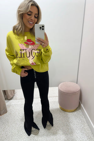 The Laundry Room Tequila Mi Amor Jumper | Vinatge Neon Yellow