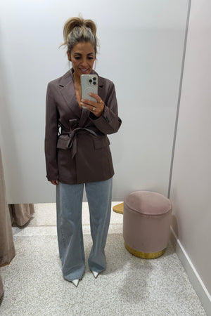 Chosen By Fifi & Annie The Belted Blazer | Greige || BEST SELLER RESTOCKED