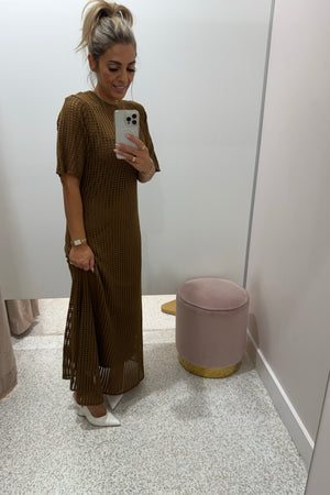 Chosen By Fifi & Annie The Crochet Maxi Dress | Chocolate