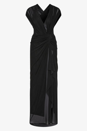 Bec + Bridge Leia Drape Maxi Dress | Black