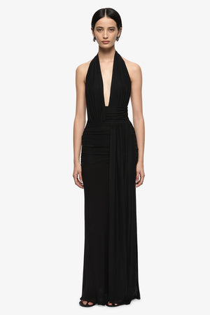 Bec + Bridge Cassis Drape Maxi Dress | Black