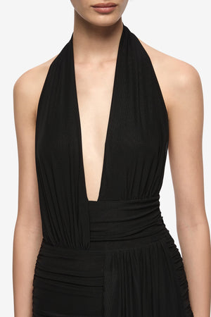 Bec + Bridge Cassis Drape Maxi Dress | Black