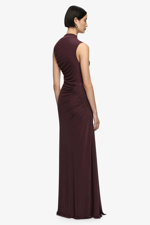 Bec + Bridge Marabou Maxi Dress | Aubergine