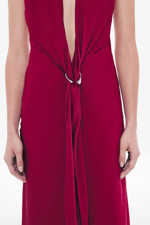 Misha The Donna Satin Dress | Jester Red